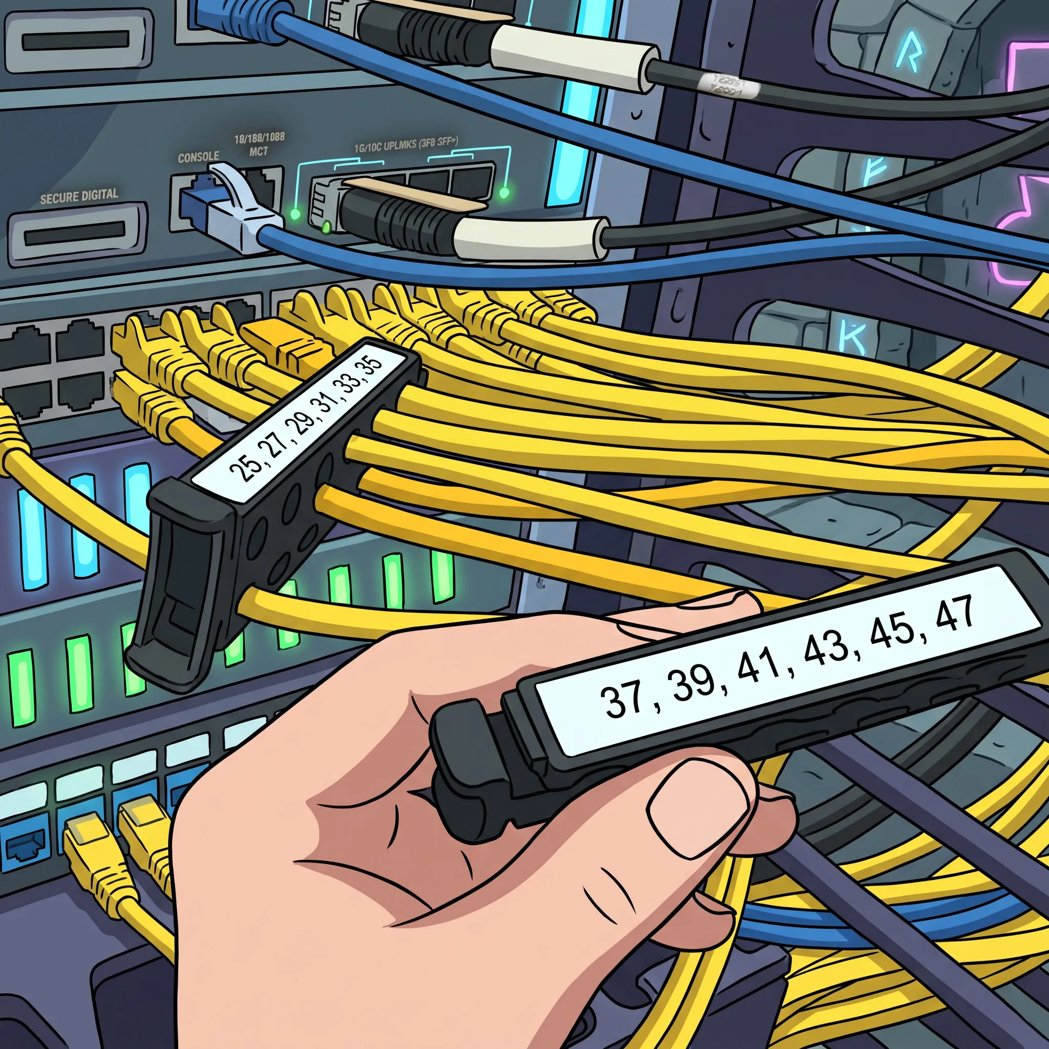 SergeantClip securing network cables before disconnection
