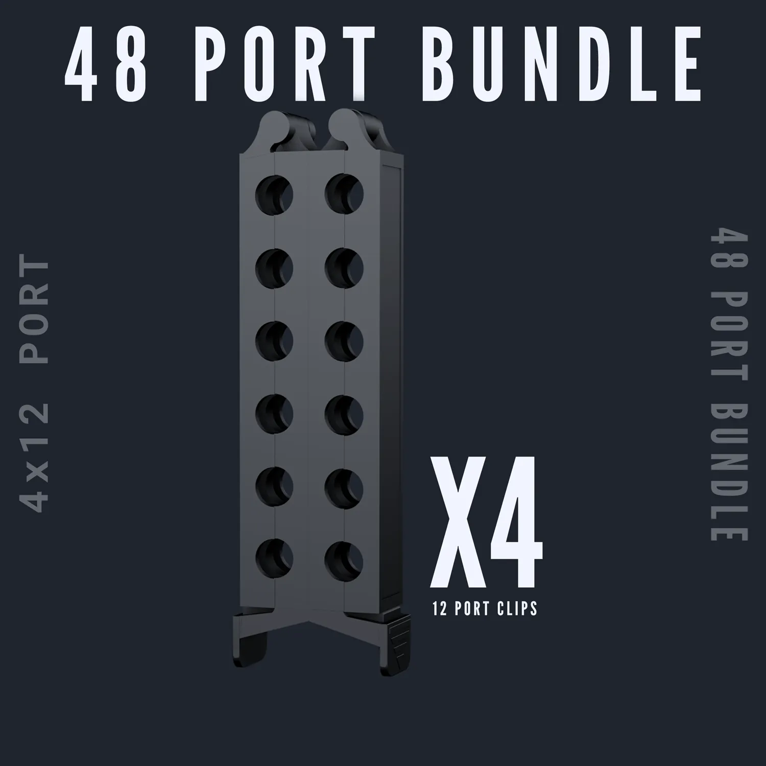 48 Port Bundle - 4 x Sergeant Clips (12 port)