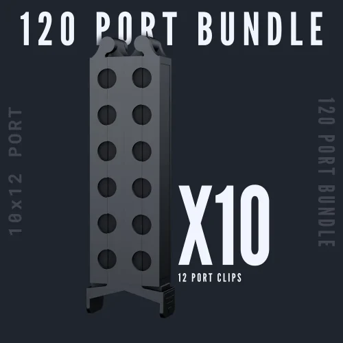 120 Port Bundle - 10 x Sergeant Clips with Fibre Insert