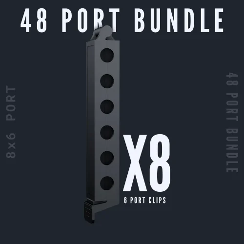 48 Port Bundle - 8 x Sergeant Clip (6 port) with Fibre Insert